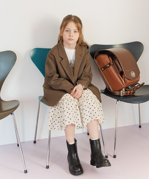 GLOBAL WORK(グローバルワーク)の「イージーケアダブルジャケット/629827(テーラードジャケット・キッズ・ブラウン/ネイビー・130cm/140cm/150cm/160cm)」の3枚目の写真