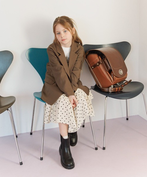 GLOBAL WORK(グローバルワーク)の「イージーケアダブルジャケット/629827(テーラードジャケット・キッズ・ブラウン/ネイビー・130cm/140cm/150cm/160cm)」の4枚目の写真