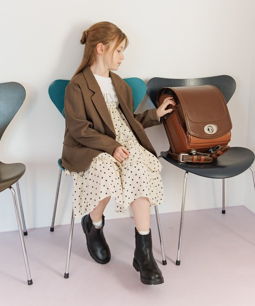 GLOBAL WORK(グローバルワーク)の「イージーケアダブルジャケット/629827(テーラードジャケット・キッズ・ブラウン/ネイビー・130cm/140cm/150cm/160cm)」の5枚目の写真