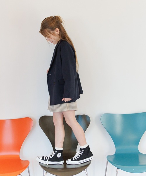 GLOBAL WORK(グローバルワーク)の「イージーケアダブルジャケット/629827(テーラードジャケット・キッズ・ブラウン/ネイビー・130cm/140cm/150cm/160cm)」の13枚目の写真