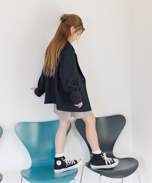 GLOBAL WORK(グローバルワーク)の「イージーケアダブルジャケット/629827(テーラードジャケット・キッズ・ブラウン/ネイビー・130cm/140cm/150cm/160cm)」の15枚目の写真