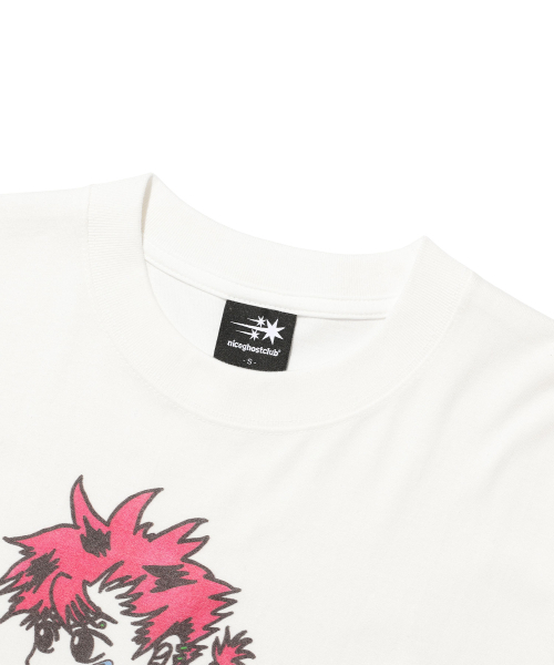 NICE GHOST CLUB(ナイスゴーストクラブ)の「モーターサイクル ブルーボーイ ビッグビッグTシャツ_ホワイト(NG2FMUT541A)(Tシャツ/カットソー・レディース・その他・S/M)」の3枚目の写真