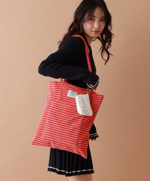 tiny tiny（ティニーティニー）の「アソート生地ポーチチャーム[tiny tiny(ティニーティニー)]（チャーム・レディース・ホワイト/ライトブルー・0）」の3枚目の写真