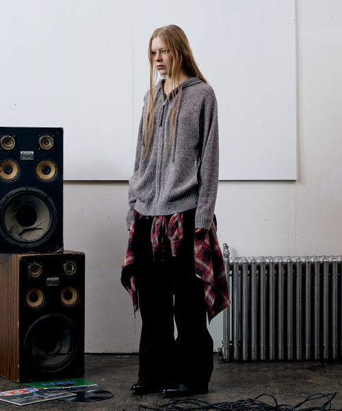 THEVINYLHOUSE(ザバイニルハウス)の「ROUND POCKET KNIT ZIP-UP GREY(パーカー・メンズ・その他・S/M/L)」の5枚目の写真