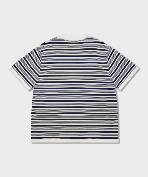 AMFEAST(アンフィースト)の「70年代マルチストライプコットンニットネイビー(Tシャツ/カットソー・メンズ・その他・MEDIUM/LARGE/X-LARGE)」の7枚目の写真