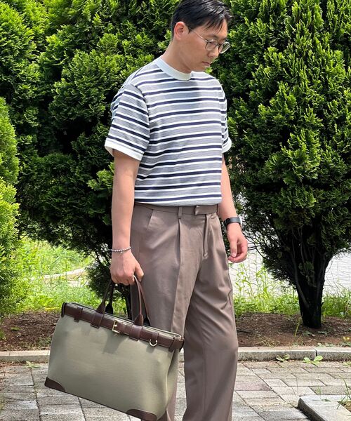 AMFEAST(アンフィースト)の「70年代マルチストライプコットンニットネイビー(Tシャツ/カットソー・メンズ・その他・MEDIUM/LARGE/X-LARGE)」の2枚目の写真