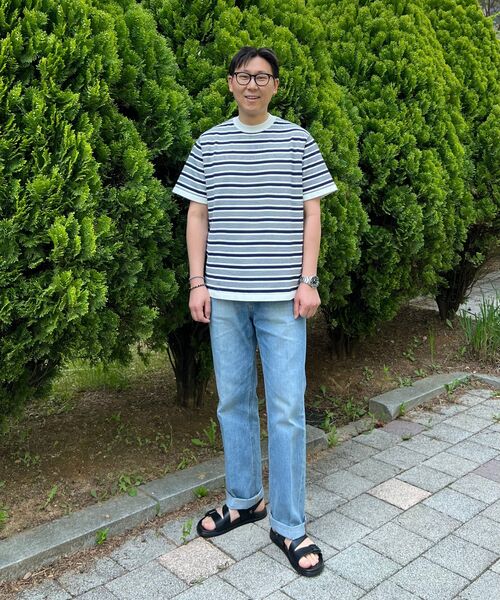 AMFEAST(アンフィースト)の「70年代マルチストライプコットンニットネイビー(Tシャツ/カットソー・メンズ・その他・MEDIUM/LARGE/X-LARGE)」の6枚目の写真