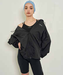 INJIACTIVE（インジアクティブ）の「オーバーサイズウィンドブレーカー ブラック（ナイロンジャケット）」