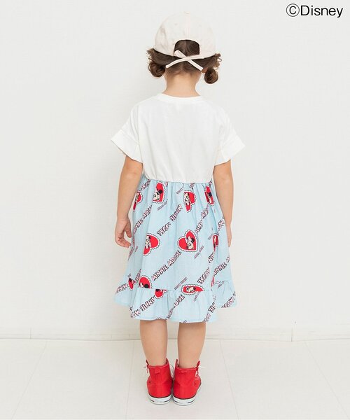 Disney(ディズニー)の「ディズニーキャラクター ミニー / ドッキングワンピース(ワンピース・キッズ・ブルー/ピンク・90/100/110/120/80)」の5枚目の写真