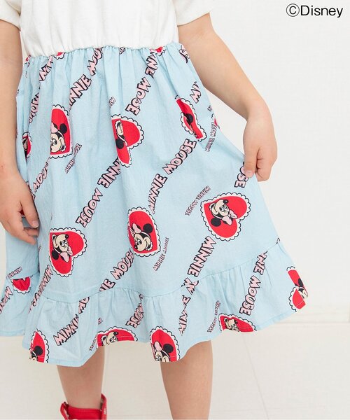 Disney(ディズニー)の「ディズニーキャラクター ミニー / ドッキングワンピース(ワンピース・キッズ・ブルー/ピンク・90/100/110/120/80)」の6枚目の写真