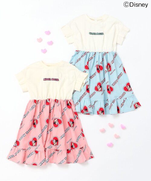 Disney(ディズニー)の「ディズニーキャラクター ミニー / ドッキングワンピース(ワンピース・キッズ・ブルー/ピンク・90/100/110/120/80)」の10枚目の写真