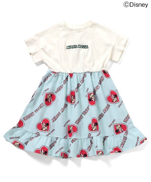 Disney(ディズニー)の「ディズニーキャラクター ミニー / ドッキングワンピース(ワンピース・キッズ・ブルー/ピンク・90/100/110/120/80)」の7枚目の写真