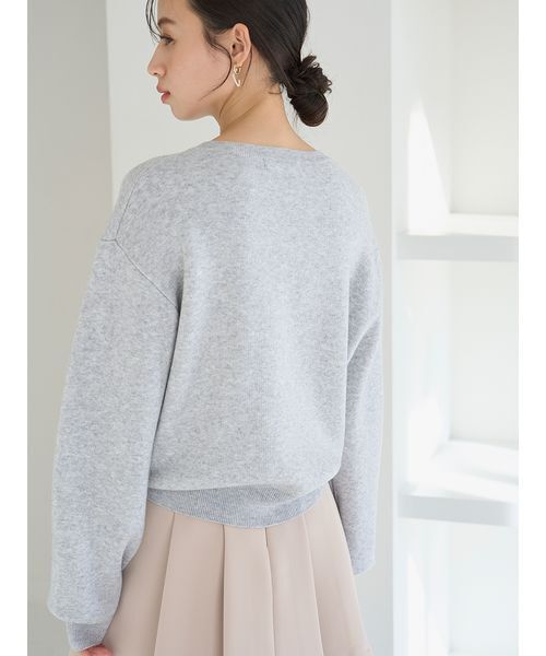 SNIDEL(スナイデル)の「リボンモチーフジャガードニットプルオーバー(ニット/セーター・レディース・レッド/グレー/ネイビー・F)」の7枚目の写真