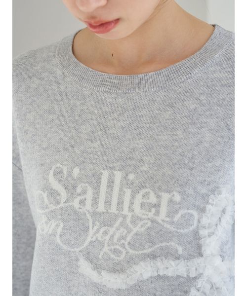 SNIDEL(スナイデル)の「リボンモチーフジャガードニットプルオーバー(ニット/セーター・レディース・レッド/グレー/ネイビー・F)」の9枚目の写真