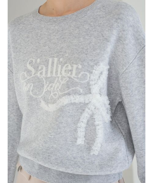 SNIDEL(スナイデル)の「リボンモチーフジャガードニットプルオーバー(ニット/セーター・レディース・レッド/グレー/ネイビー・F)」の10枚目の写真