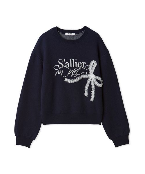 SNIDEL(スナイデル)の「リボンモチーフジャガードニットプルオーバー(ニット/セーター・レディース・レッド/グレー/ネイビー・F)」の15枚目の写真