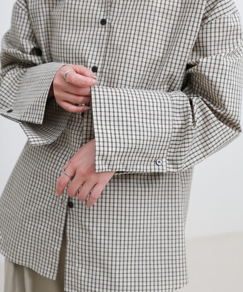 select MOCA（セレクトモカ）の「ビックカフスグラフチェックシャツ（シャツ/ブラウス・レディース・ブラック/アイボリー・FREE）」の11枚目の写真