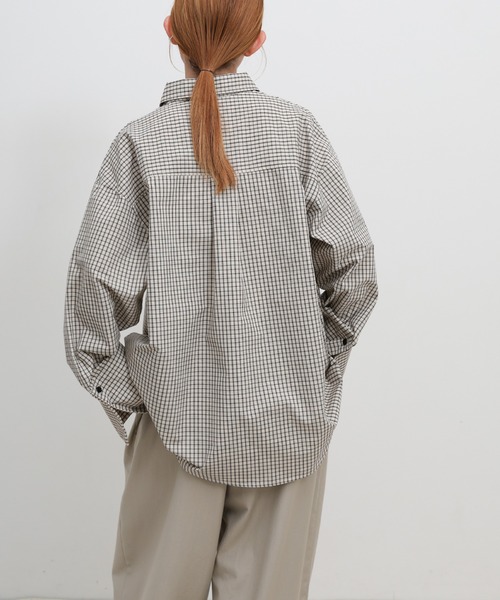 select MOCA（セレクトモカ）の「ビックカフスグラフチェックシャツ（シャツ/ブラウス・レディース・ブラック/アイボリー・FREE）」の12枚目の写真