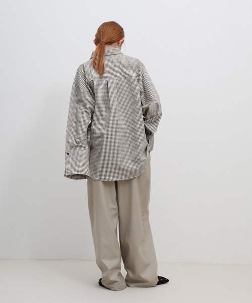 select MOCA（セレクトモカ）の「ビックカフスグラフチェックシャツ（シャツ/ブラウス・レディース・ブラック/アイボリー・FREE）」の10枚目の写真