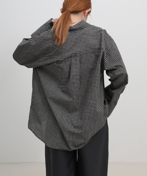select MOCA（セレクトモカ）の「ビックカフスグラフチェックシャツ（シャツ/ブラウス・レディース・ブラック/アイボリー・FREE）」の20枚目の写真