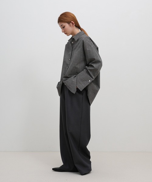 select MOCA（セレクトモカ）の「ビックカフスグラフチェックシャツ（シャツ/ブラウス・レディース・ブラック/アイボリー・FREE）」の21枚目の写真