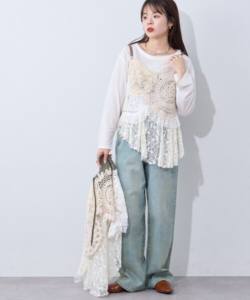 【新品】チャオパニックティピー etsinta ミリタリーレースキャミ エシンタ etsinta（エシンタ）の「【etsinta】ミリタリーレースキャミ（シャツ