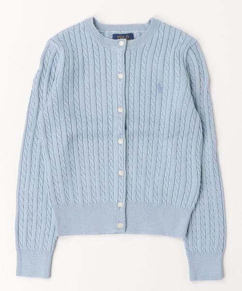 POLO RALPH LAUREN CHILDRENSWEAR（ポロ ラルフ ローレン チルドレンズウェア）の「ミニケーブル コットン カーディガン（カーディガン/ボレロ・キッズ・ブルー・L/M/XL）」の3枚目の写真