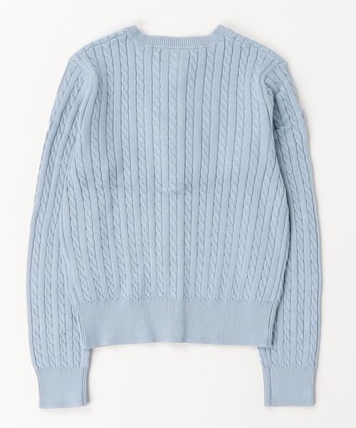 POLO RALPH LAUREN CHILDRENSWEAR（ポロ ラルフ ローレン チルドレンズウェア）の「ミニケーブル コットン カーディガン（カーディガン/ボレロ・キッズ・ブルー・L/M/XL）」の4枚目の写真