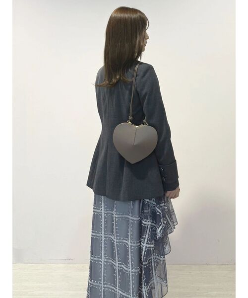 MERCURYDUO（マーキュリーデュオ）の「【セットアップ着用可】フィットアンドフレアジャケット（テーラードジャケット・レディース・チャコールグレー/アイボリー・MEDIUM/SMALL）」の5枚目の写真