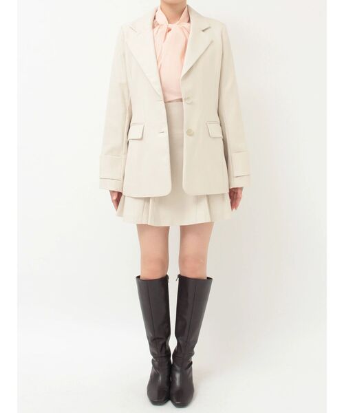 MERCURYDUO（マーキュリーデュオ）の「【セットアップ着用可】フィットアンドフレアジャケット（テーラードジャケット・レディース・チャコールグレー/アイボリー・MEDIUM/SMALL）」の22枚目の写真