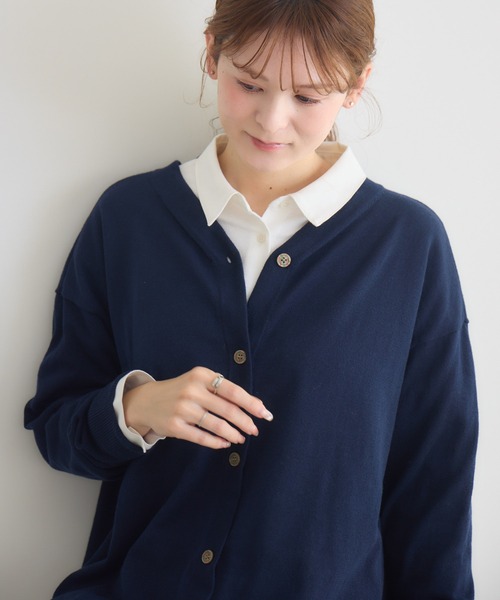 KATHARINE ROSS（キャサリンロス）の「【KATHARINE ROSS】BE2wayトップス（ニット/セーター・レディース・ネイビー/ライトグレー/ピンク/グリーン/ライトブルー・FREE）」の4枚目の写真