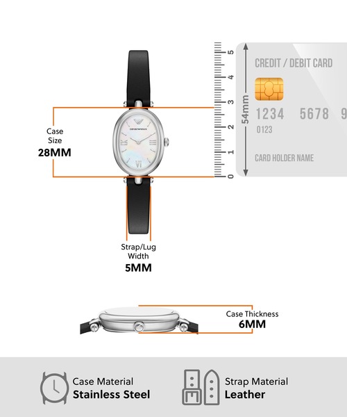 EMPORIO ARMANI(エンポリオアルマーニ)の「エンポリオ・アルマーニ 腕時計 レディース アナログ レザー AR11778(アナログ腕時計・レディース・ブラック・FREE)」の5枚目の写真