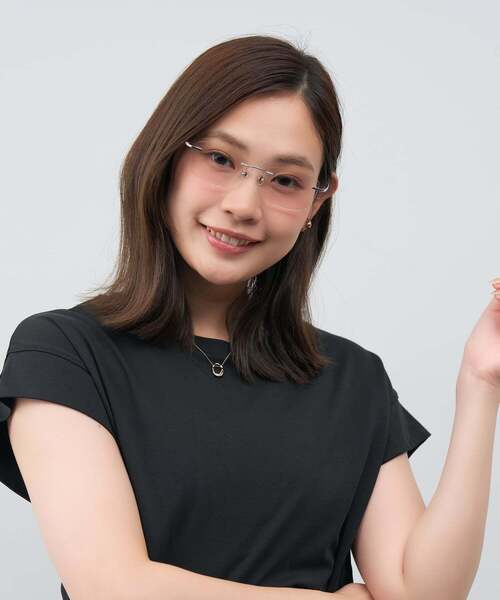 SUNCUTGlasses/UV100%CUT ウェリントン型 リムレス サングラス｜フチ