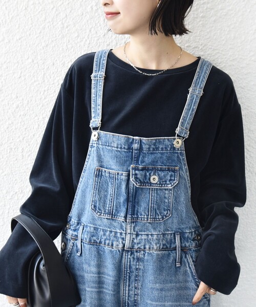 SHIPS（シップス）の「〈手洗い可能〉コットン ベロア ボートネック ロング スリーブ プルオーバー（Tシャツ/カットソー・レディース・ネイビー/ライトグレー/ピンク・ONE SIZE）」の2枚目の写真