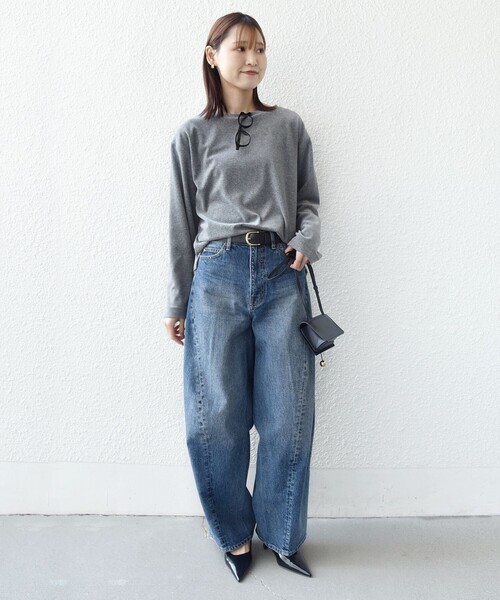 SHIPS（シップス）の「〈手洗い可能〉コットン ベロア ボートネック ロング スリーブ プルオーバー（Tシャツ/カットソー・レディース・ネイビー/ライトグレー/ピンク・ONE SIZE）」の13枚目の写真