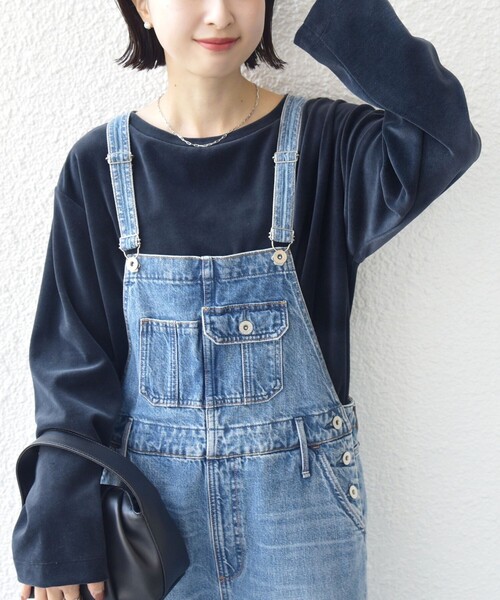 SHIPS（シップス）の「〈手洗い可能〉コットン ベロア ボートネック ロング スリーブ プルオーバー（Tシャツ/カットソー・レディース・ネイビー/ライトグレー/ピンク・ONE SIZE）」の21枚目の写真