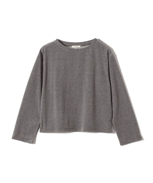 SHIPS（シップス）の「〈手洗い可能〉コットン ベロア ボートネック ロング スリーブ プルオーバー（Tシャツ/カットソー・レディース・ネイビー/ライトグレー/ピンク・ONE SIZE）」の18枚目の写真