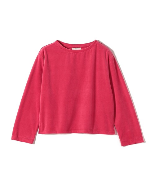 SHIPS（シップス）の「〈手洗い可能〉コットン ベロア ボートネック ロング スリーブ プルオーバー（Tシャツ/カットソー・レディース・ネイビー/ライトグレー/ピンク・ONE SIZE）」の16枚目の写真