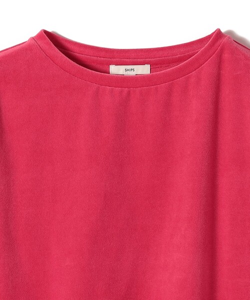 SHIPS（シップス）の「〈手洗い可能〉コットン ベロア ボートネック ロング スリーブ プルオーバー（Tシャツ/カットソー・レディース・ネイビー/ライトグレー/ピンク・ONE SIZE）」の14枚目の写真
