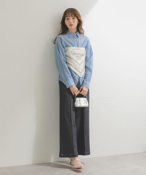 URBAN RESEARCH ROSSO WOMEN（アーバンリサーチ　ロッソ）の「manipuri　65バルーンバンダナ（バンダナ/スカーフ・レディース・アイボリー/ブルー・-）」の6枚目の写真