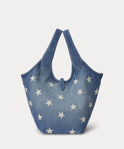 POLO RALPH LAUREN(ポロ ラルフ ローレン)の「Polo Play スター デニム トート(トートバッグ・レディース・ブルー・ONE)」の6枚目の写真