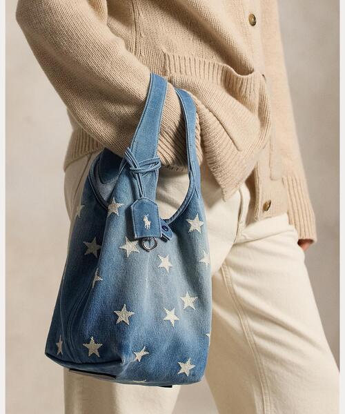 POLO RALPH LAUREN(ポロ ラルフ ローレン)の「Polo Play スター デニム トート(トートバッグ・レディース・ブルー・ONE)」の9枚目の写真