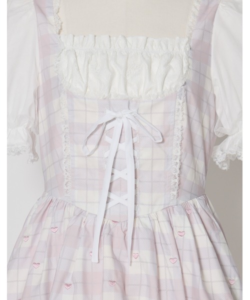 mellfy memory(メルフィーメモリー)の「Sweet heart love check onepiece(ワンピース・レディース・ベージュ/ピンク・S/M)」の14枚目の写真