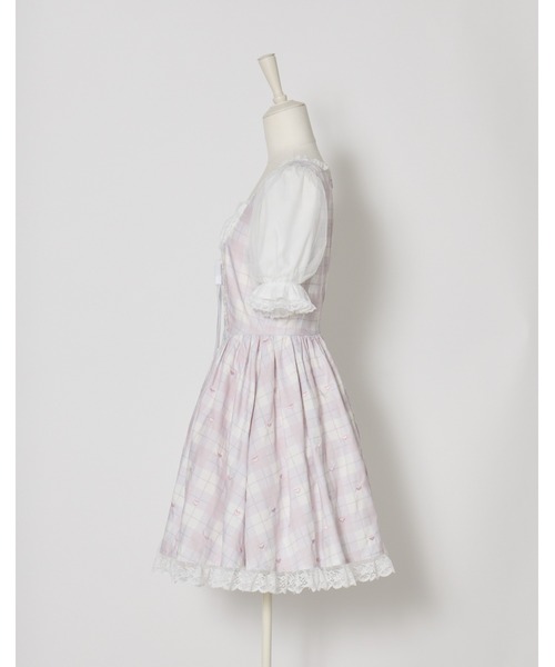 mellfy memory(メルフィーメモリー)の「Sweet heart love check onepiece(ワンピース・レディース・ベージュ/ピンク・S/M)」の19枚目の写真