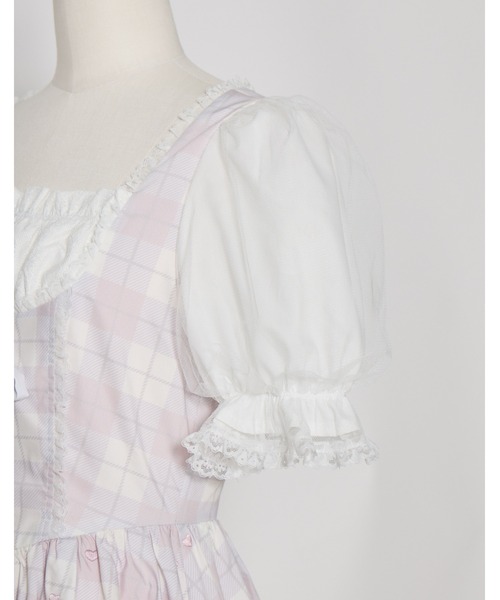 mellfy memory(メルフィーメモリー)の「Sweet heart love check onepiece(ワンピース・レディース・ベージュ/ピンク・S/M)」の15枚目の写真