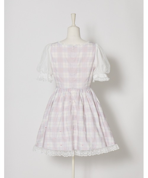 mellfy memory(メルフィーメモリー)の「Sweet heart love check onepiece(ワンピース・レディース・ベージュ/ピンク・S/M)」の20枚目の写真
