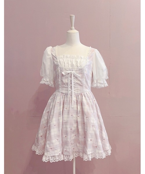 Sweet heart love check onepiece（ワンピース）｜mellfy memory