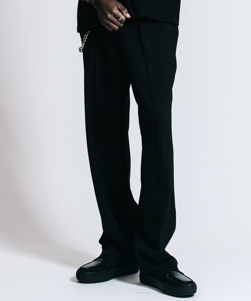 CRIMIE（クライミー）の「TAILORED SUMMER NIGHT TRACK TROUSERS _ ALL SEASON EASY CARE（スラックス・メンズ・グリーン/ブラック・M/L/XXL/XL/S）」の2枚目の写真