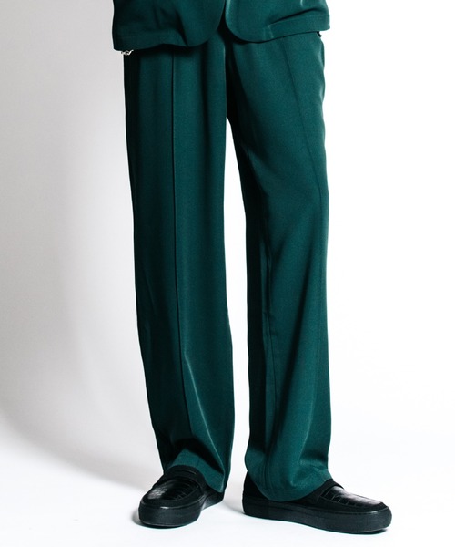 CRIMIE（クライミー）の「TAILORED SUMMER NIGHT TRACK TROUSERS _ ALL SEASON EASY CARE（スラックス・メンズ・グリーン/ブラック・M/L/XXL/XL/S）」の7枚目の写真