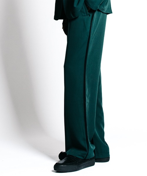 CRIMIE（クライミー）の「TAILORED SUMMER NIGHT TRACK TROUSERS _ ALL SEASON EASY CARE（スラックス・メンズ・グリーン/ブラック・M/L/XXL/XL/S）」の9枚目の写真
